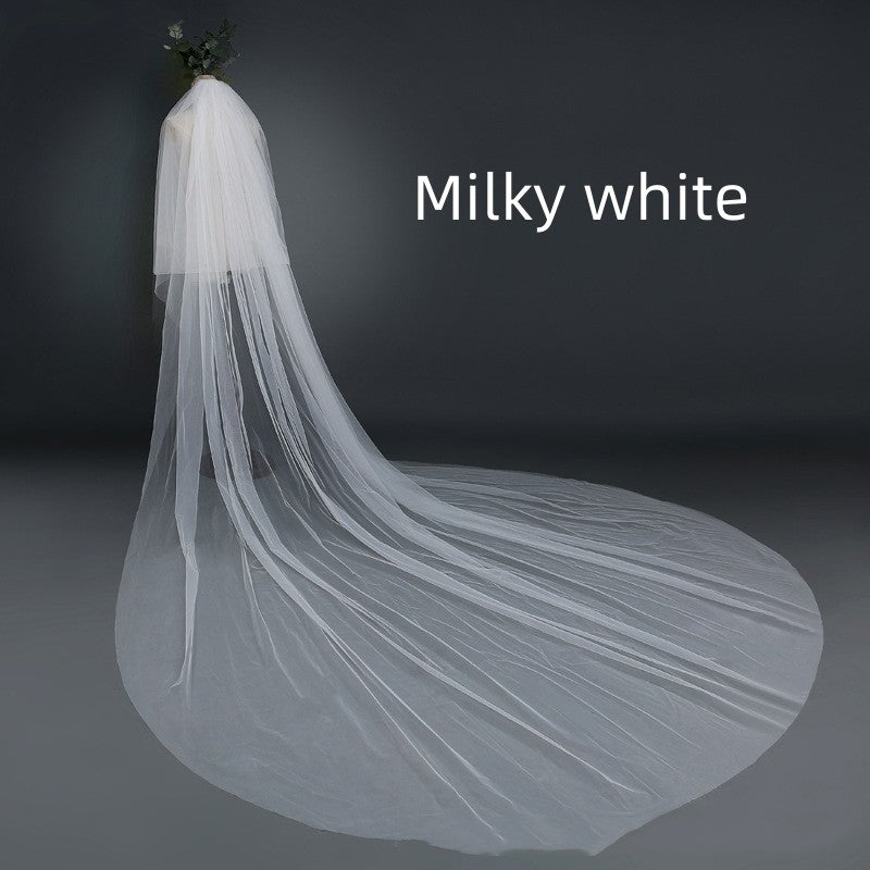 Bridal Wedding Veil Widened Tail - view 2