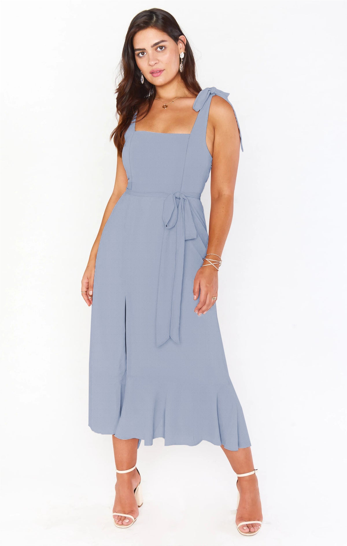 Square Neck A-Line Bridesmaid Dress - view 8