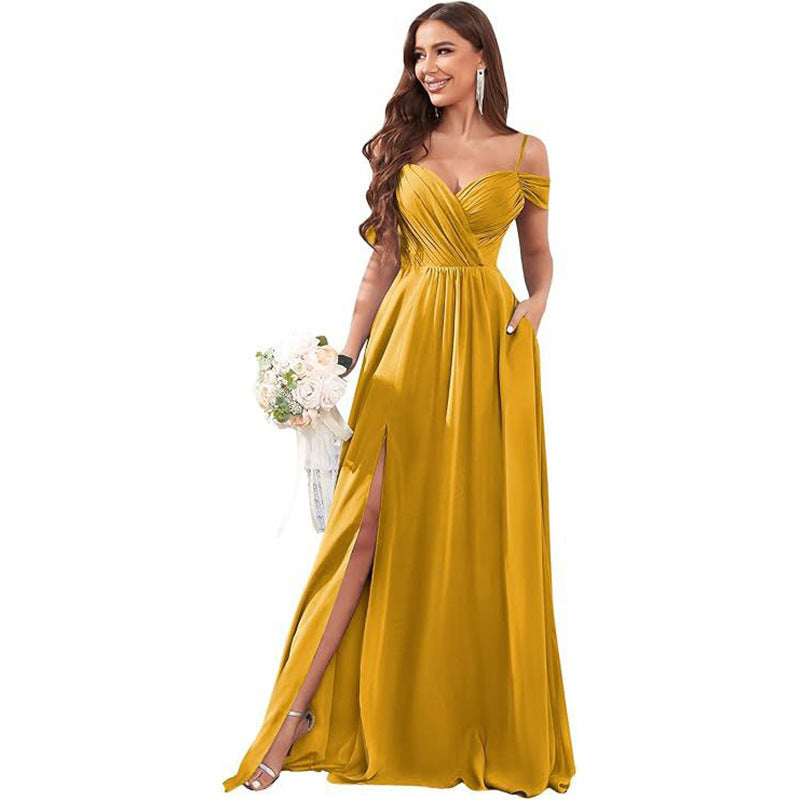 One-Shoulder Short Sleeve Bridesmaid Dress - view 6