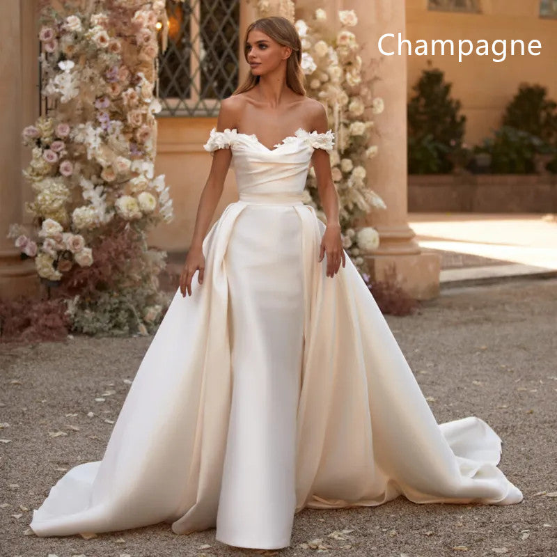 Removable Trailing Wedding Dress - view 3