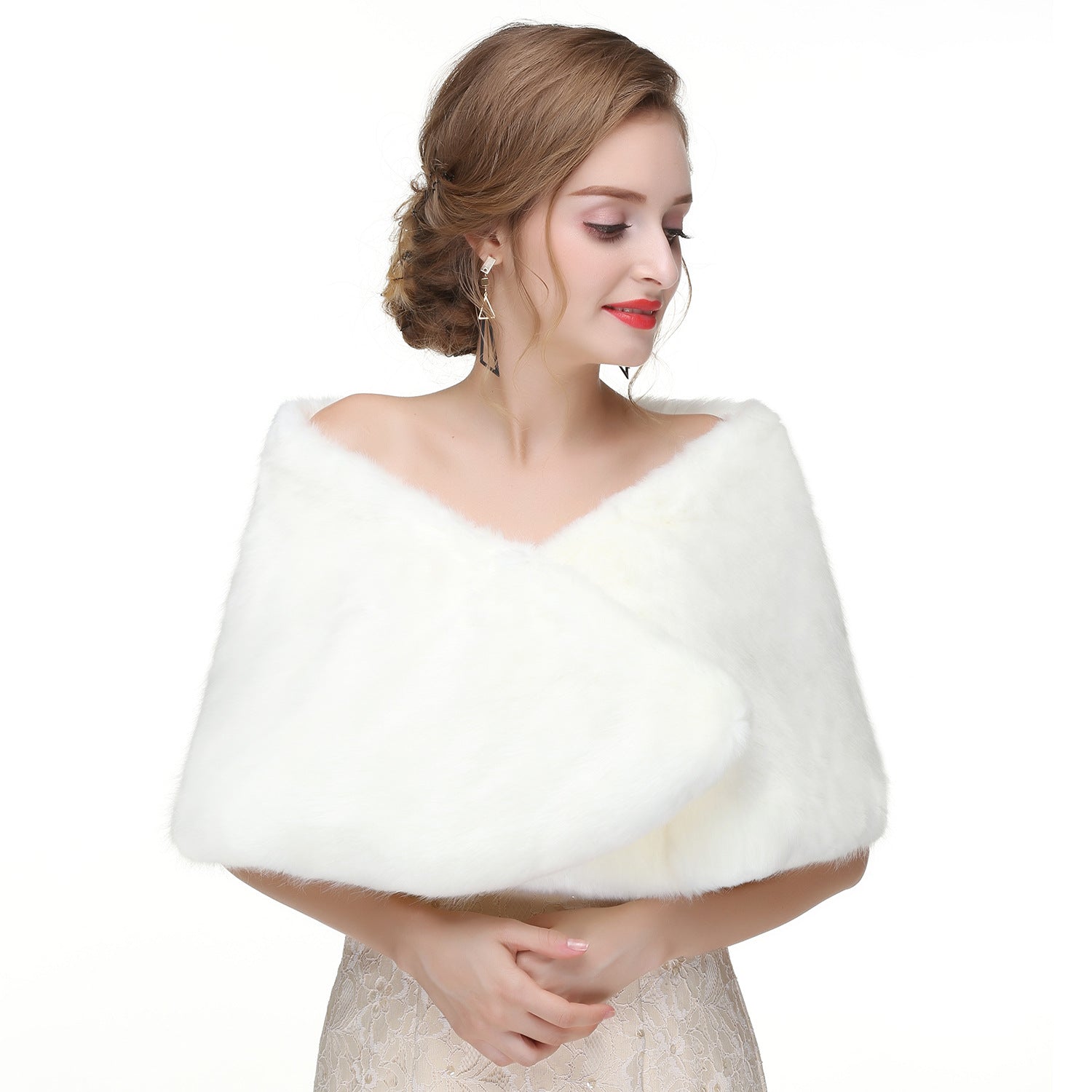 Wedding Fur Shawl Wrap - view 2