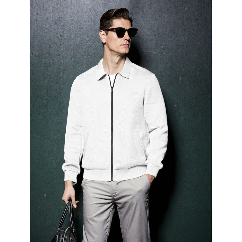 Men's Knitted Zip-up Jacket - view 3