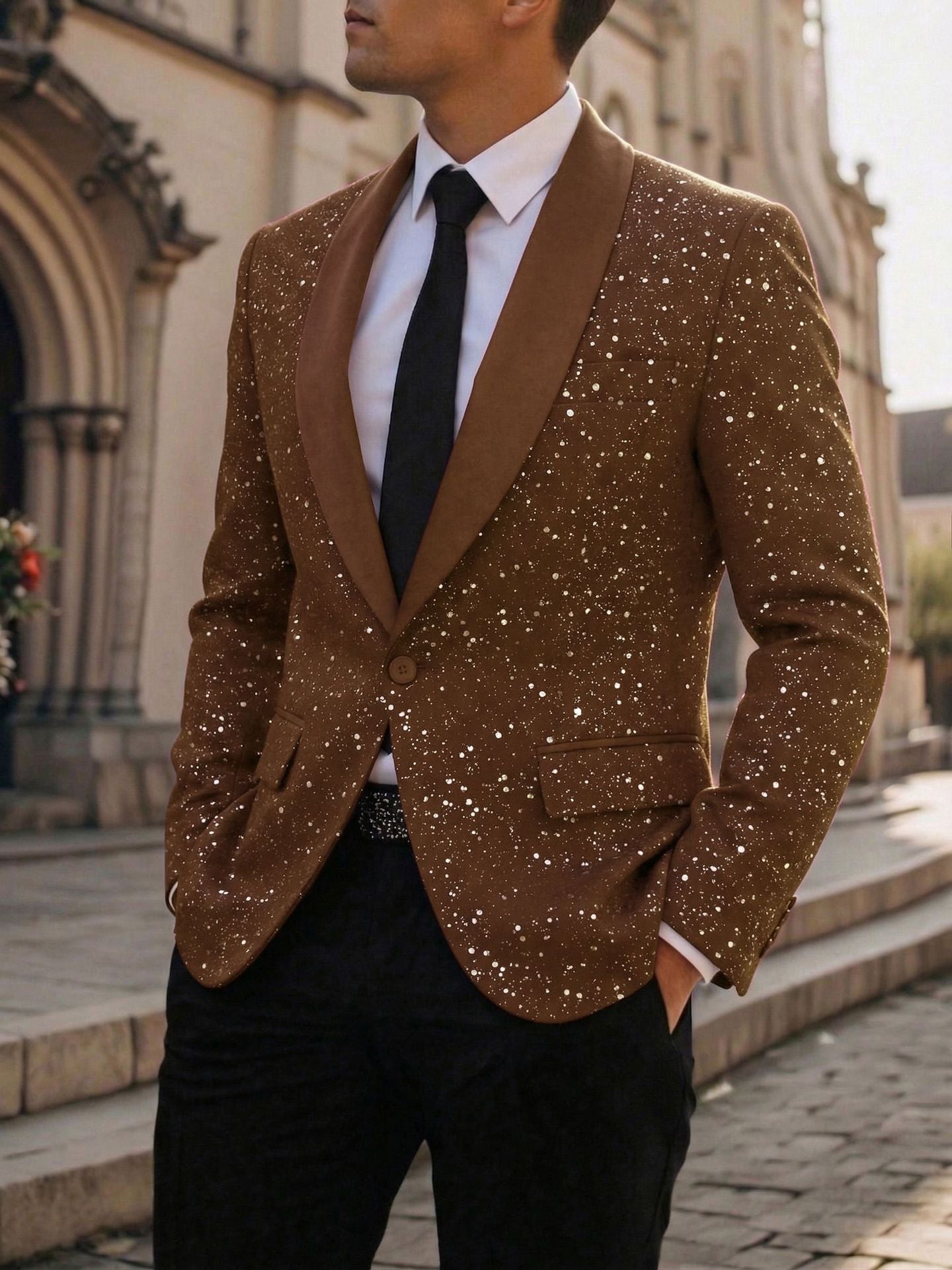 Men's Shiny Party Suit Jacket - view 8