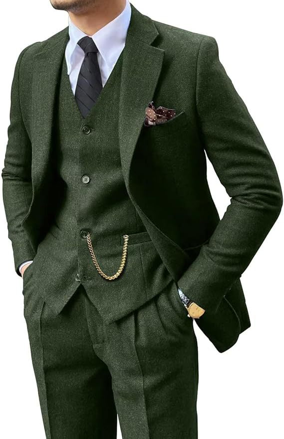 Men's Herringbone Suit - view 6