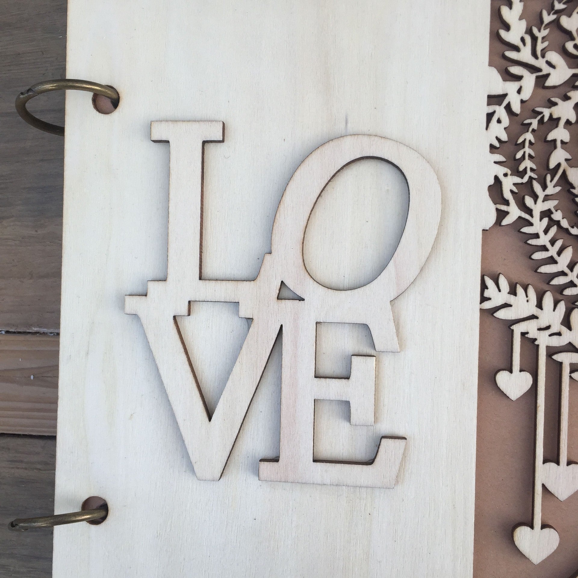 Wooden Wedding Guest Book - view 2