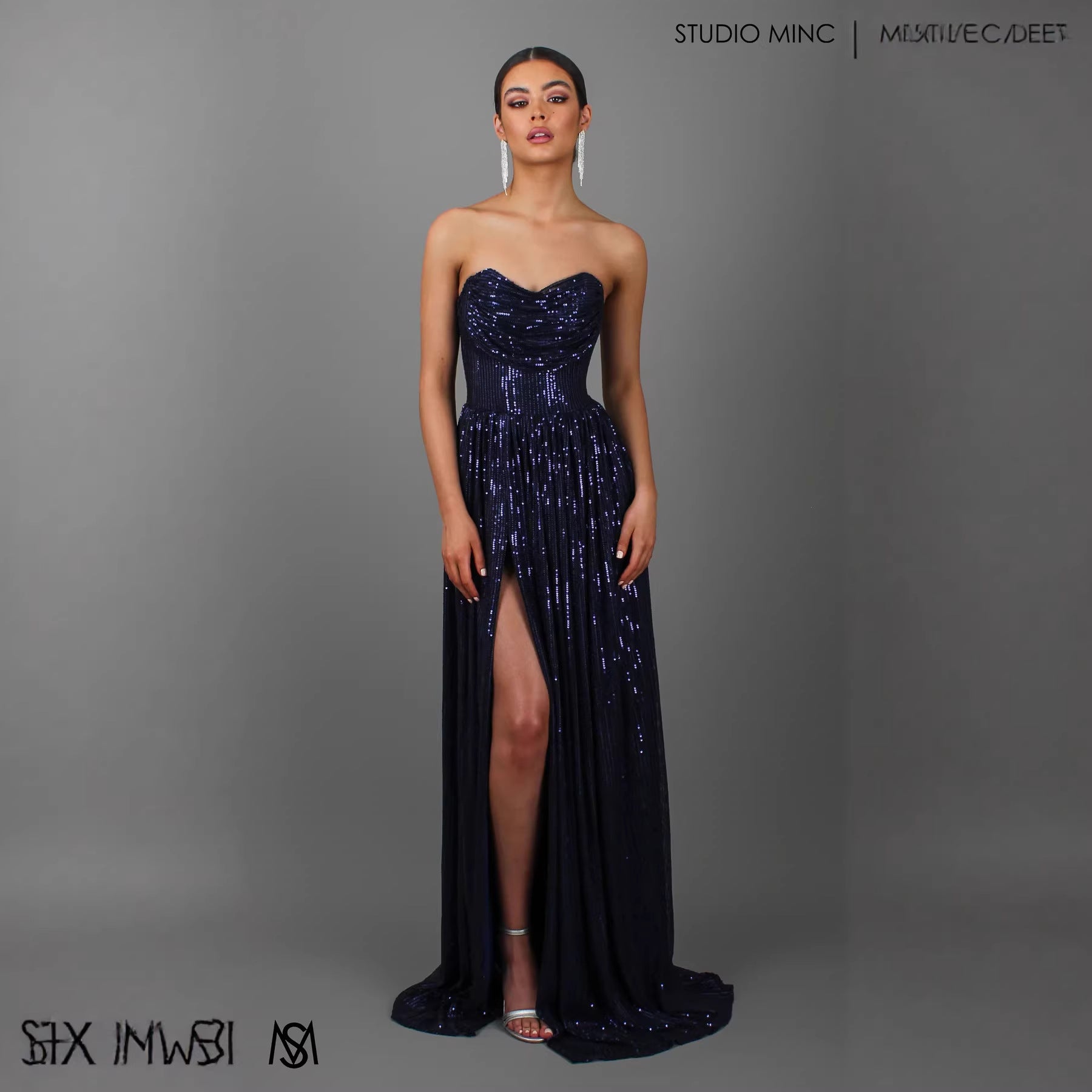 Beaded Sheer Gown - view 2