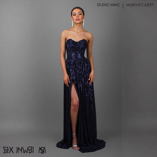 Beaded Sheer Gown - view 2