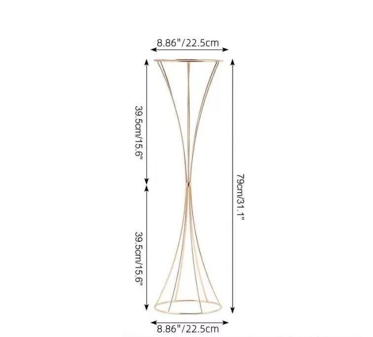 Gold Metal Flower Stand Centerpiece - view 1