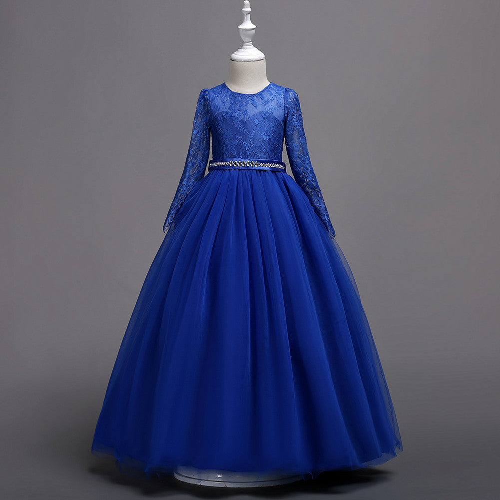Lace Diamond Flower Girl Dress - view 4