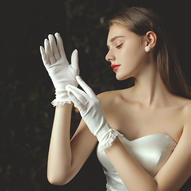Tulle Bridal Gloves
