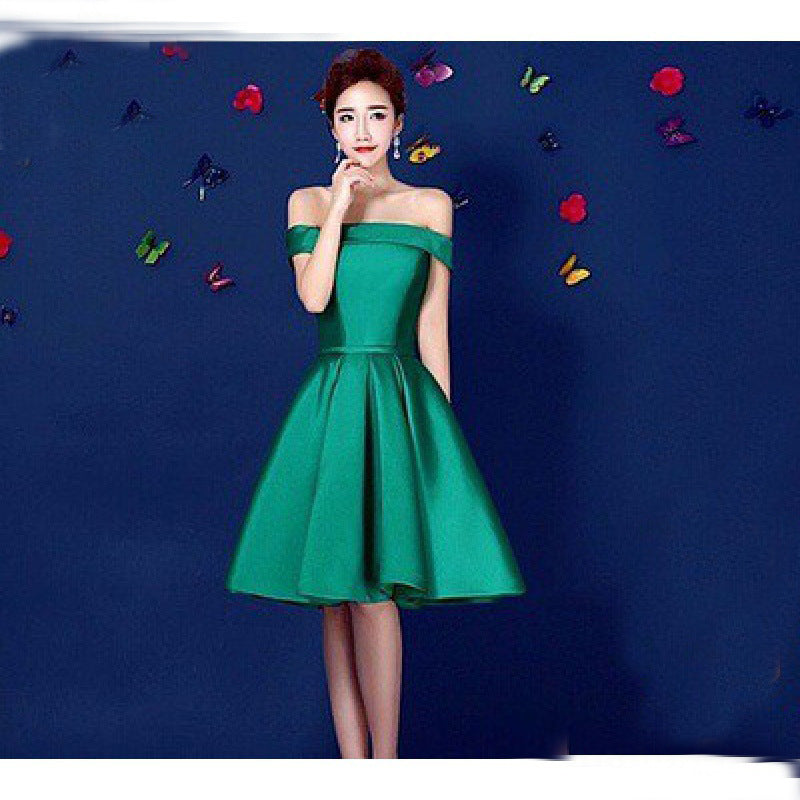 Short Sleeve Ball Gown Bridesmaid Dress - view 5