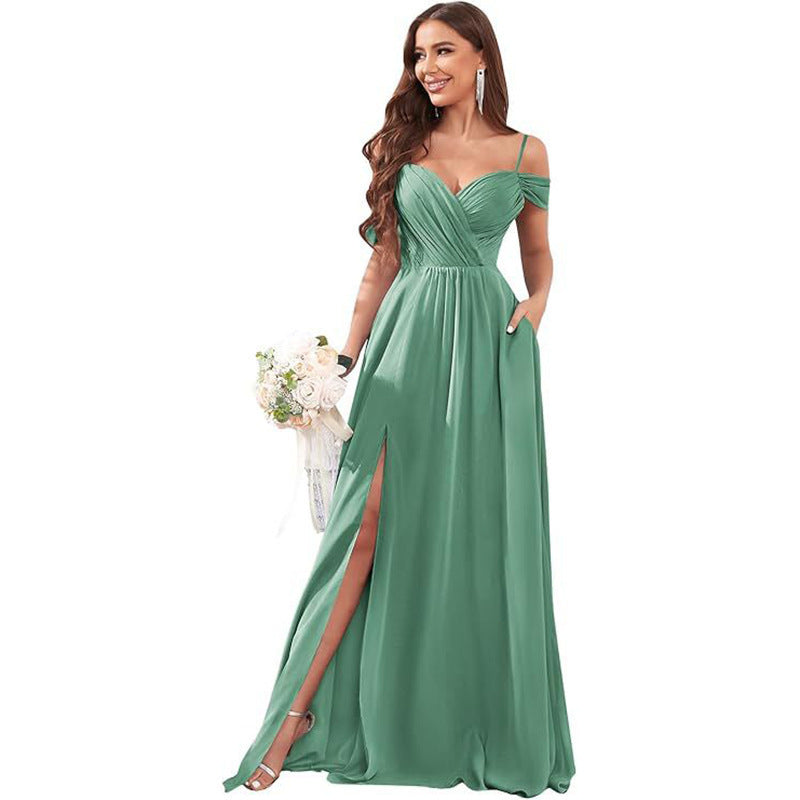 One-Shoulder Short Sleeve Bridesmaid Dress - view 2