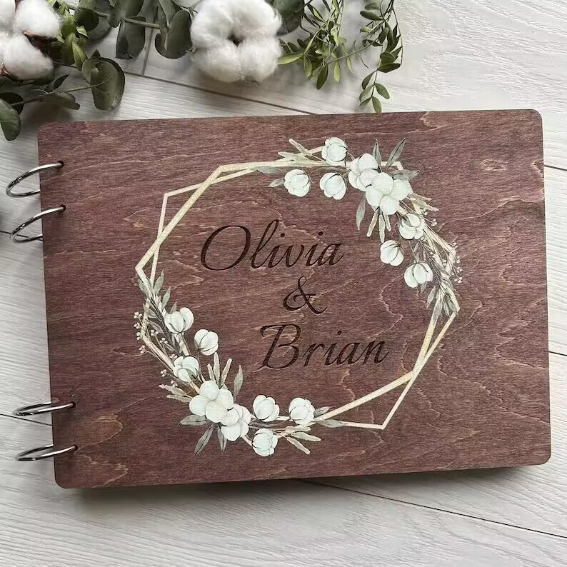 Wooden Wedding Guest Book - view 3