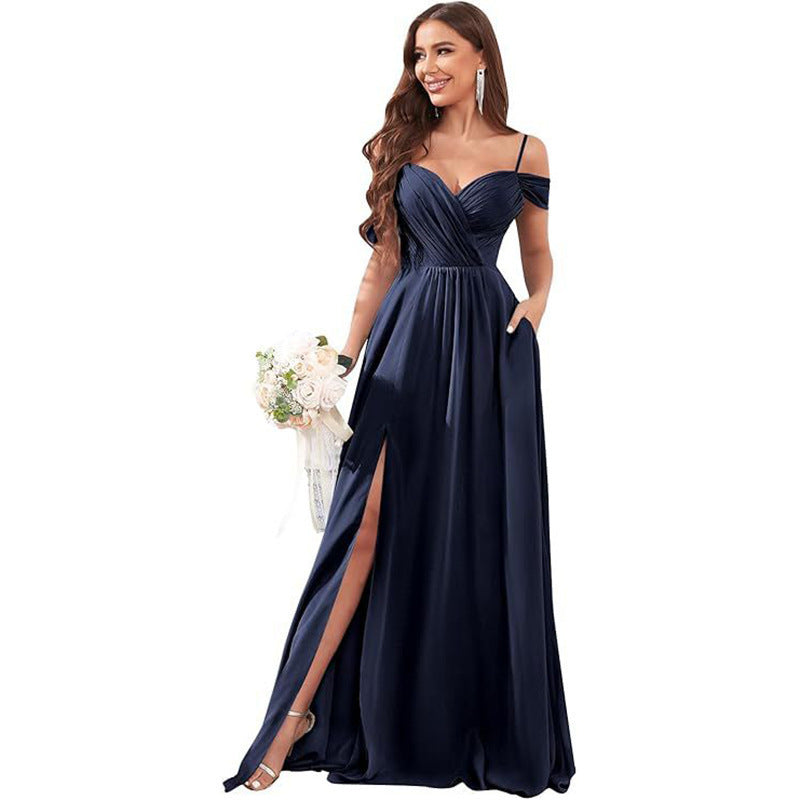 One-Shoulder Short Sleeve Bridesmaid Dress - view 4