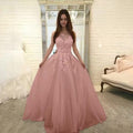 Lace Tulle A-Line Evening Gown - view 1