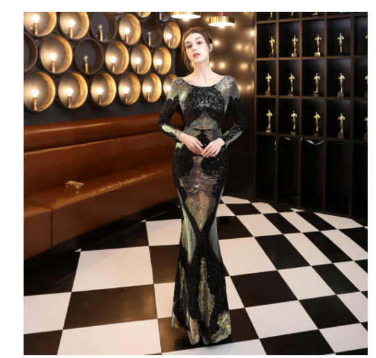 Sequin Evening Gown - view 2