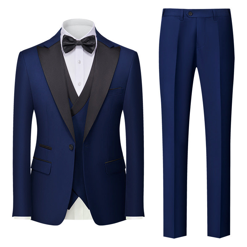 Korean Slim-Fit Three-Piece Suit - view 4