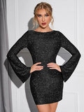 Sequin Backless Cocktail Dress - view 1