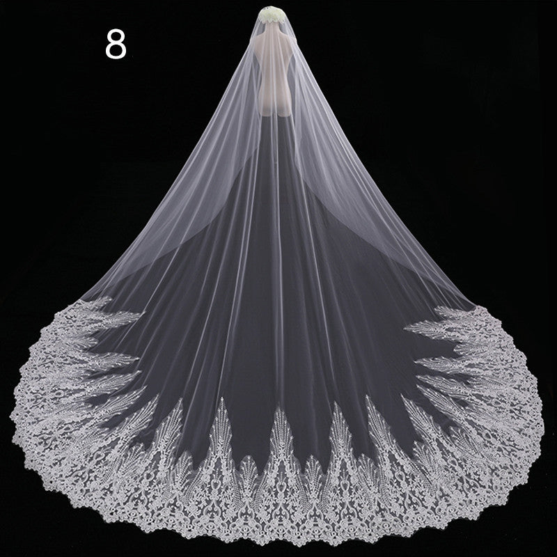 Long Tail Wedding Veil - view 7