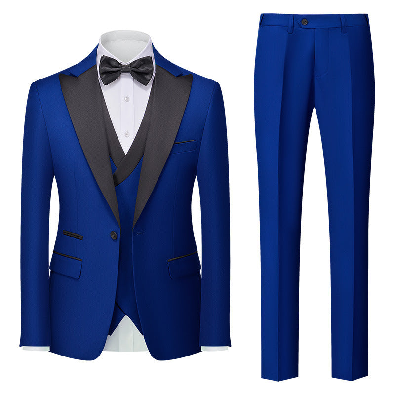 Korean Slim-Fit Three-Piece Suit - view 5