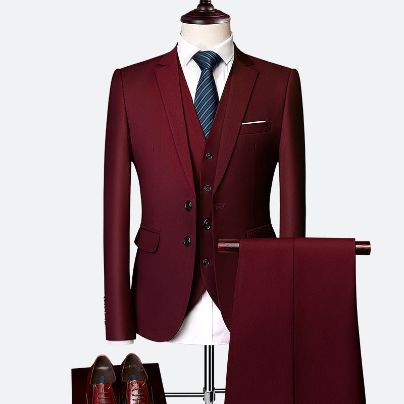 Men's Three-Piece British Slim-Fit Suit - view 7