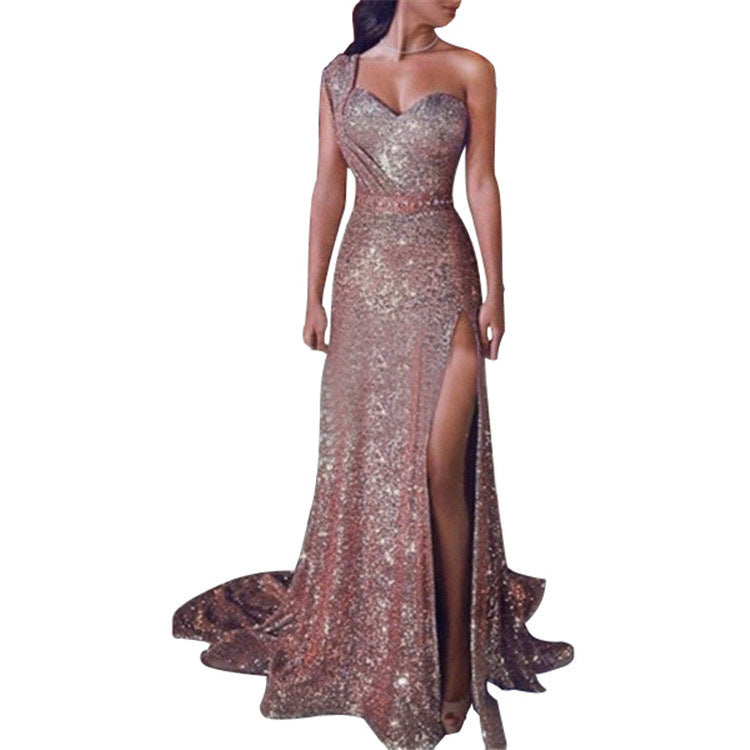 Rose Sequin Evening Gown - view 7