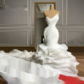 Strapless Ruffle Mermaid Wedding Gown