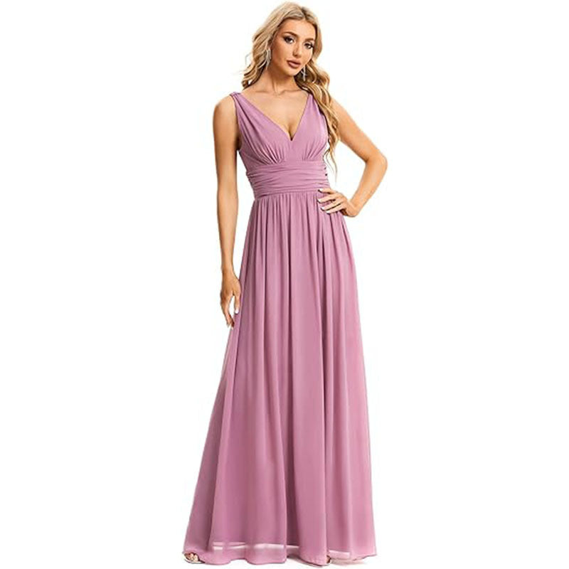 V-Neck Bridesmaid Dress - view 2