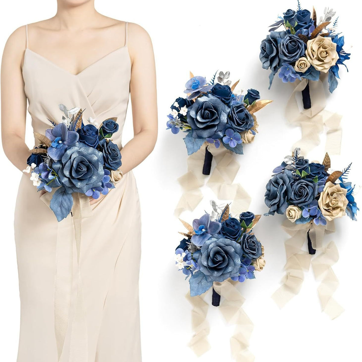 Peony Rose Artificial Wedding Bouquet - view 4