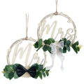 Mr & Mrs Wedding Hoop Sign Set