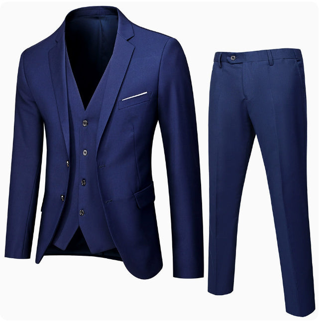 Men's Cotton-blend Business Casual Suit - view 3