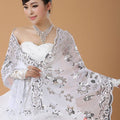 Lace Sequin Bridal Shawl - view 1
