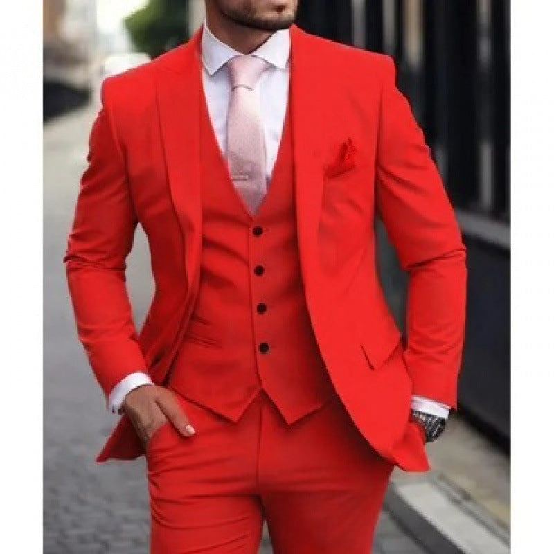 Men's Three-piece Solid-colour Suit - view 6