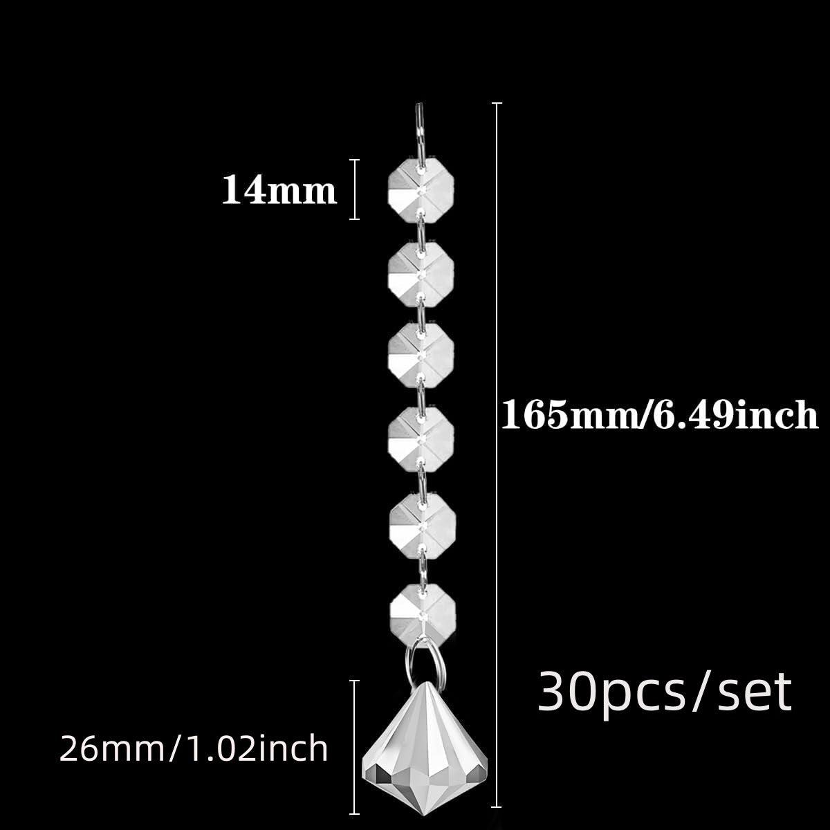 Hanging Crystal Snowflake Decoration - view 4