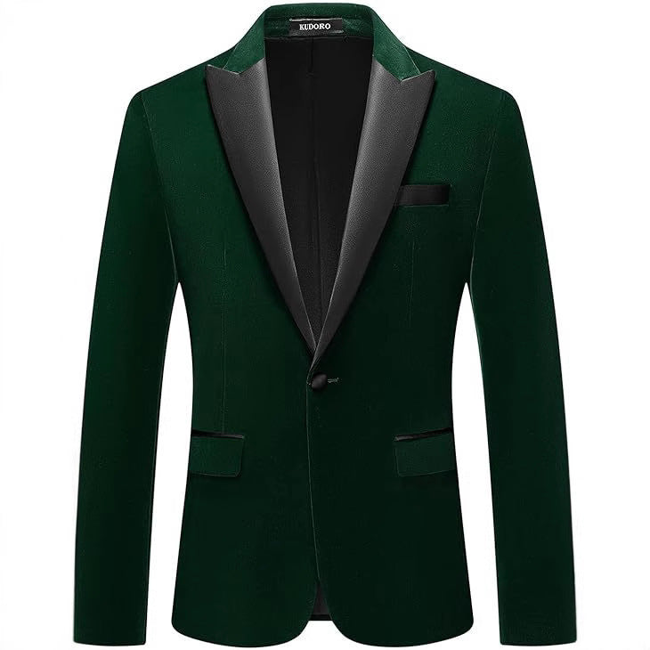 Men's Velvet Lapel Suit Jacket - view 4