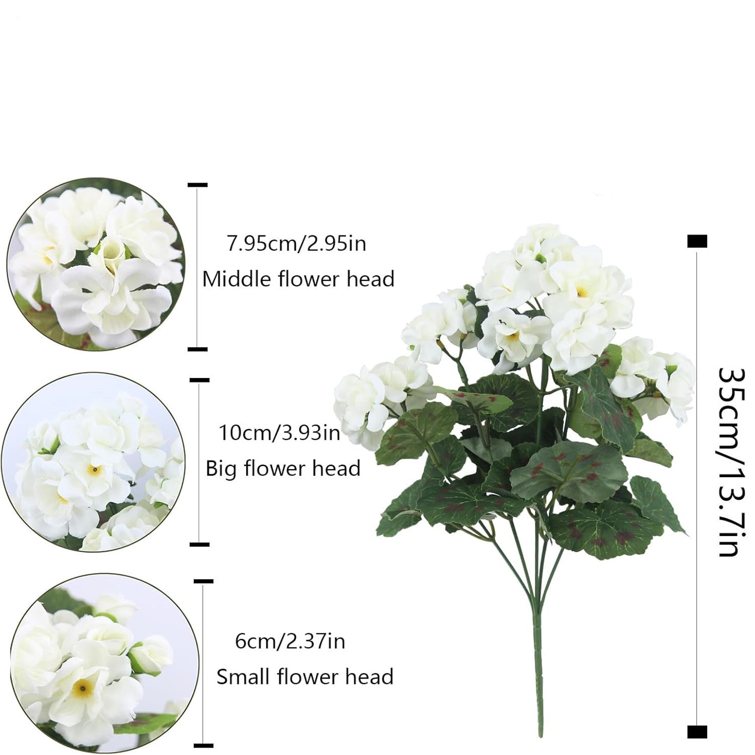 Artificial Begonia Flowers - view 4
