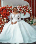 Long Sleeve Ball Gown Wedding Dress