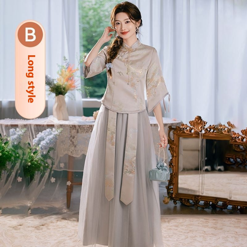 Long Sleeve Bridesmaid Dress - view 4