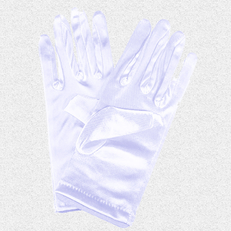 Short Satin Bridal Gloves - view 1