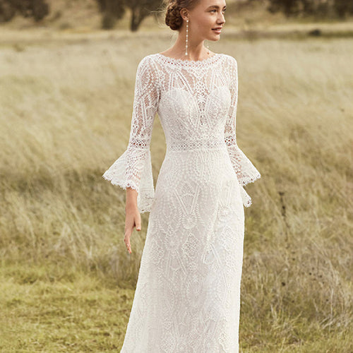 Boho Lace Wedding Dress