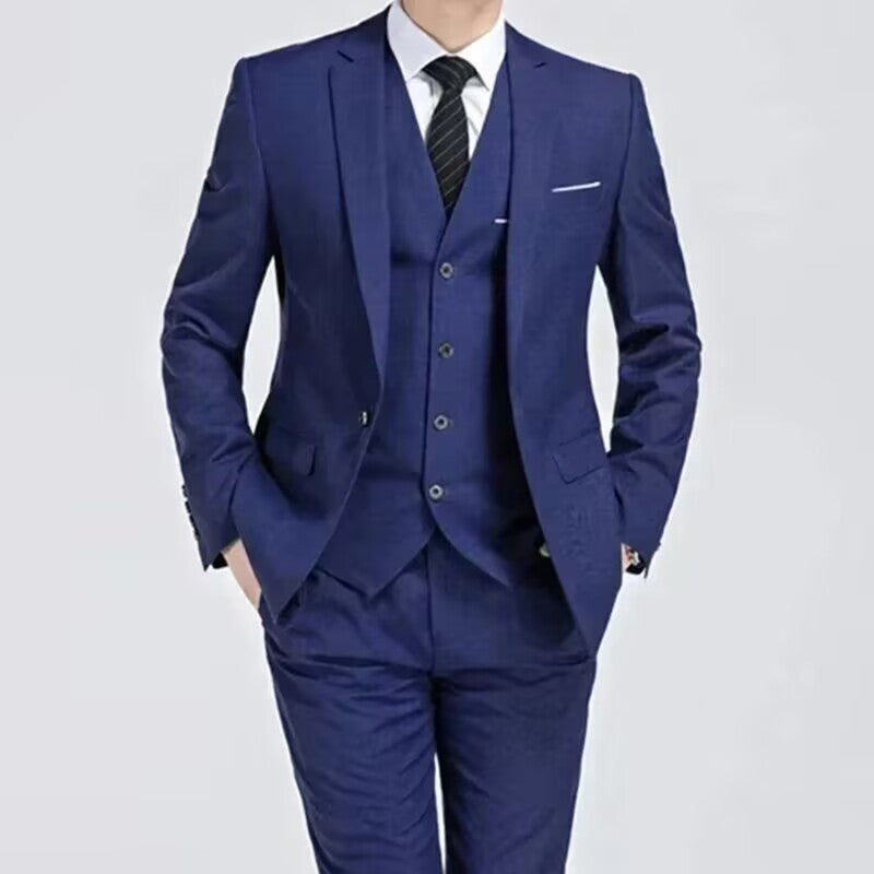Business Casual Men's Three-piece Groom Suit - view 2