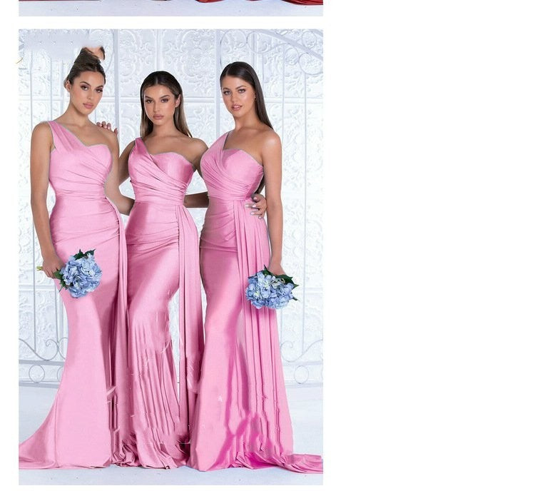 One-Shoulder Mermaid Gown - view 9