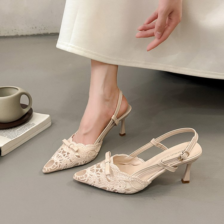 French Lace Pointed-toe Stiletto Heels - view 2