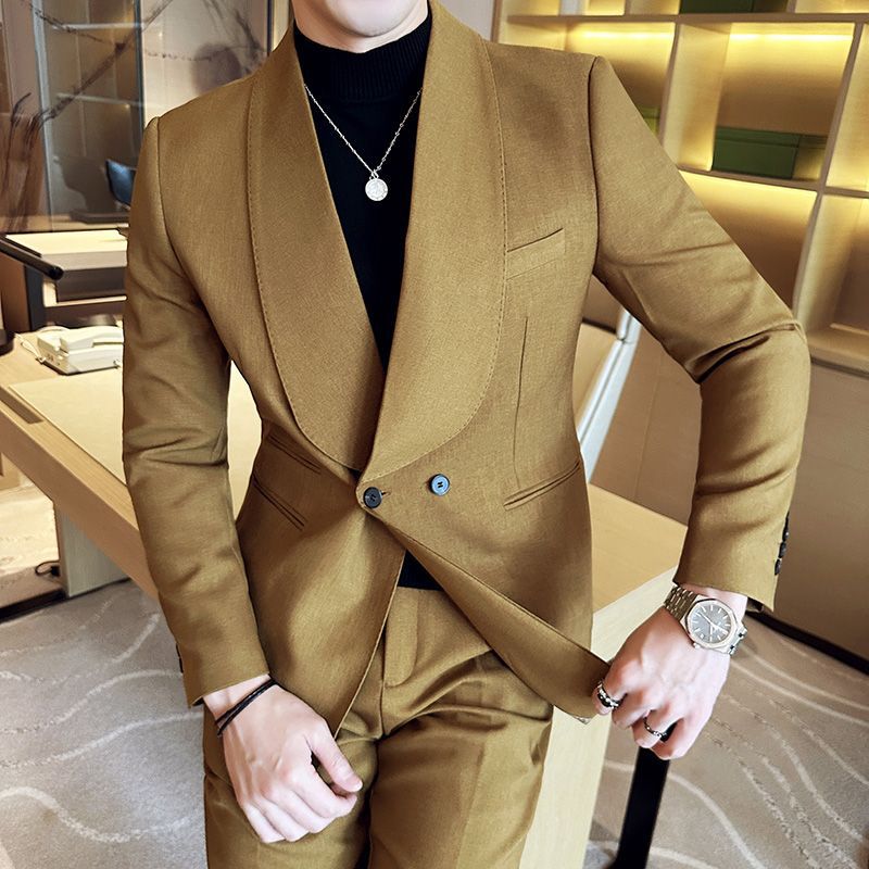 Men's Double-breasted Casual Suit - view 3