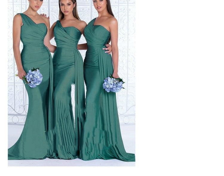 One-Shoulder Mermaid Gown - view 4