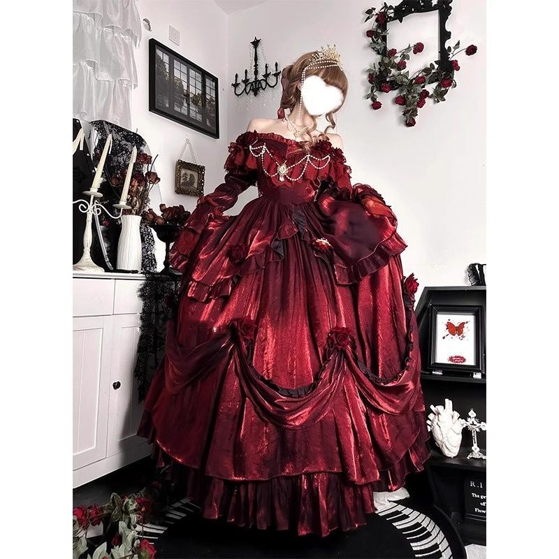 Red Flower Lolita Dress
