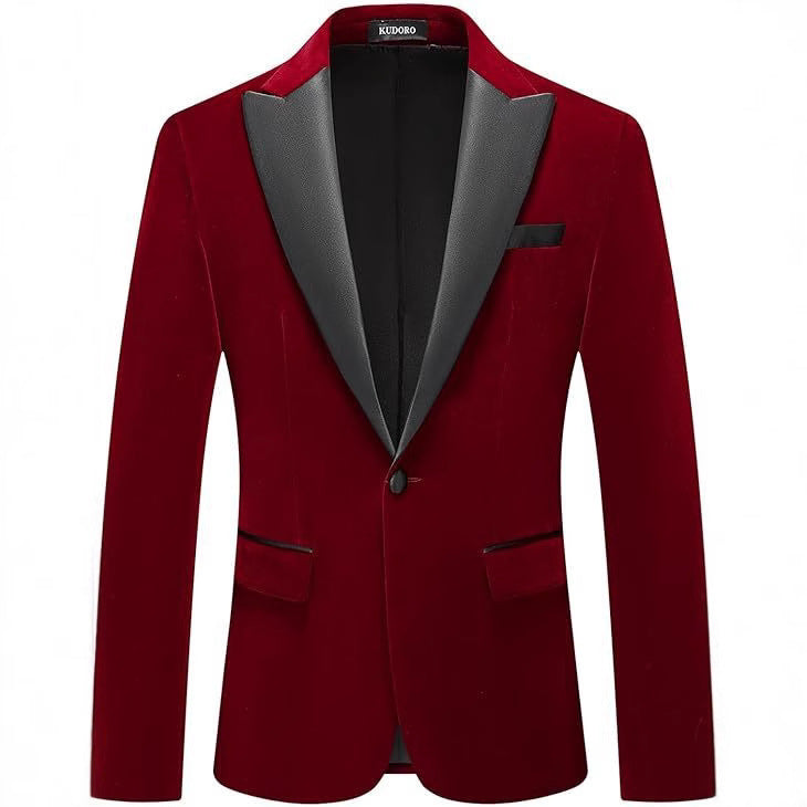 Men's Velvet Lapel Suit Jacket - view 2