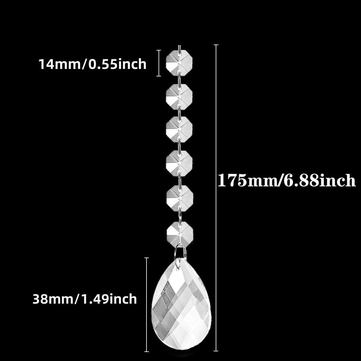Hanging Crystal Snowflake Decoration - view 3