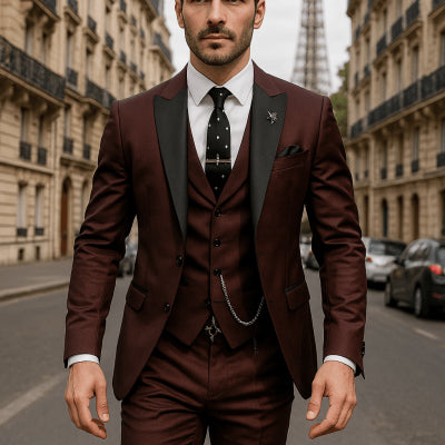 Men's Three-Piece Wedding Suit - view 2