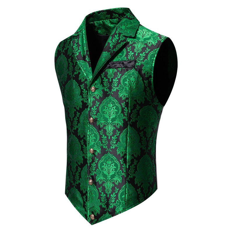 Men's Jacquard Single-breasted Suit Vest - view 9